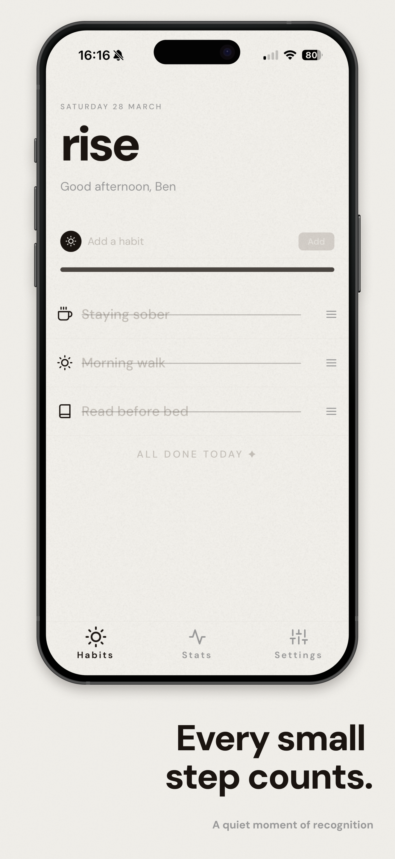 Every small step counts